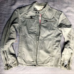 Diesel Distressed Military Style Jacket